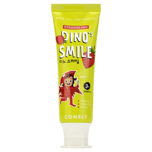 Consly DINO's SMILE Kids Gel Toothpaste with Xylitol and Strawberry, 60g оптом