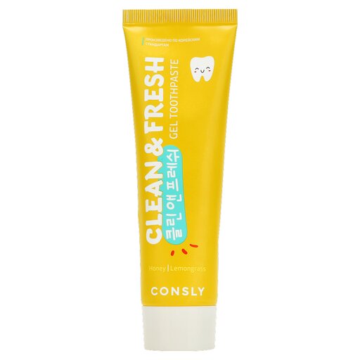 Consly Clean&Fresh Honey & Lemongrass Strengthening Gel Toothpaste, 105g оптом