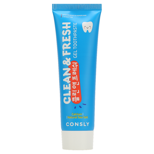 Consly Clean&Fresh Calcium & Natural Sea Salt Remineralizing Gel Toothpaste, 105g оптом