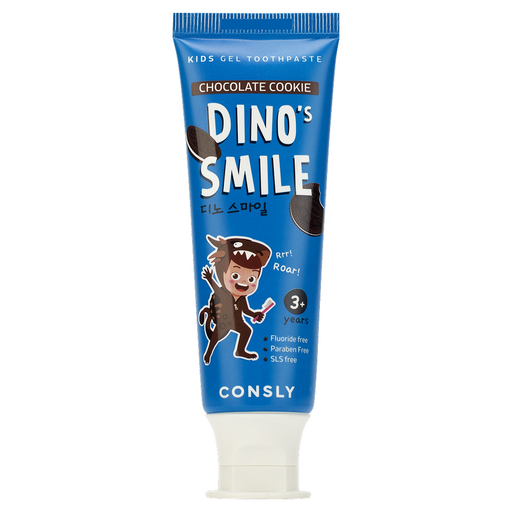 Consly DINO's SMILE Kids Gel Toothpaste with Xylitol and Chocolate Cookie, 60g оптом